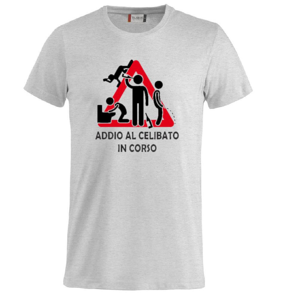 T-Shirt Addio al Celibato In Corso , Dietro  “Attenzione Ubriachi” – Maglietta Divertente con Doppia Stampa Fronte/Retro – PS 27431 - A071