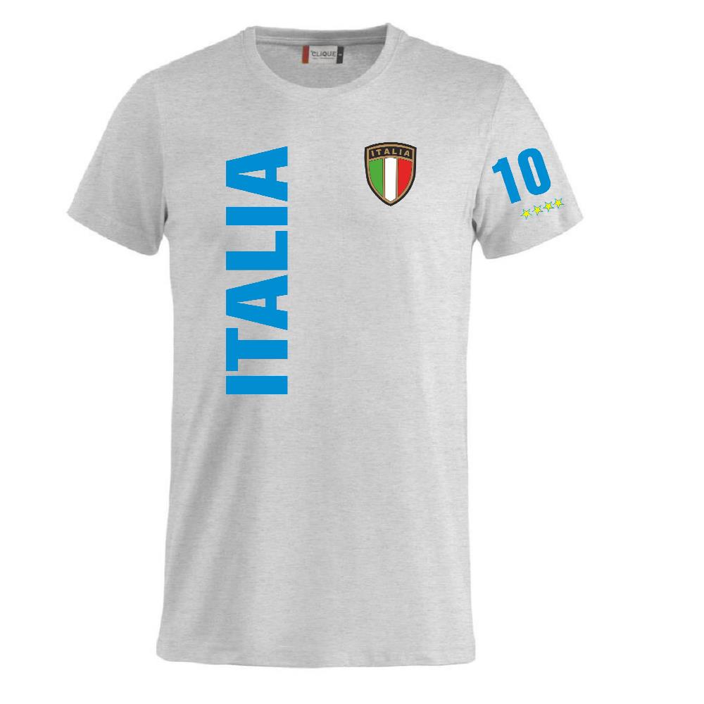 T-Shirt Italia In Cotone Personalizzabile con Nome e Numero PS 27431-A126