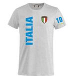 T-Shirt Italia In Cotone Personalizzabile con Nome e Numero PS 27431-A126