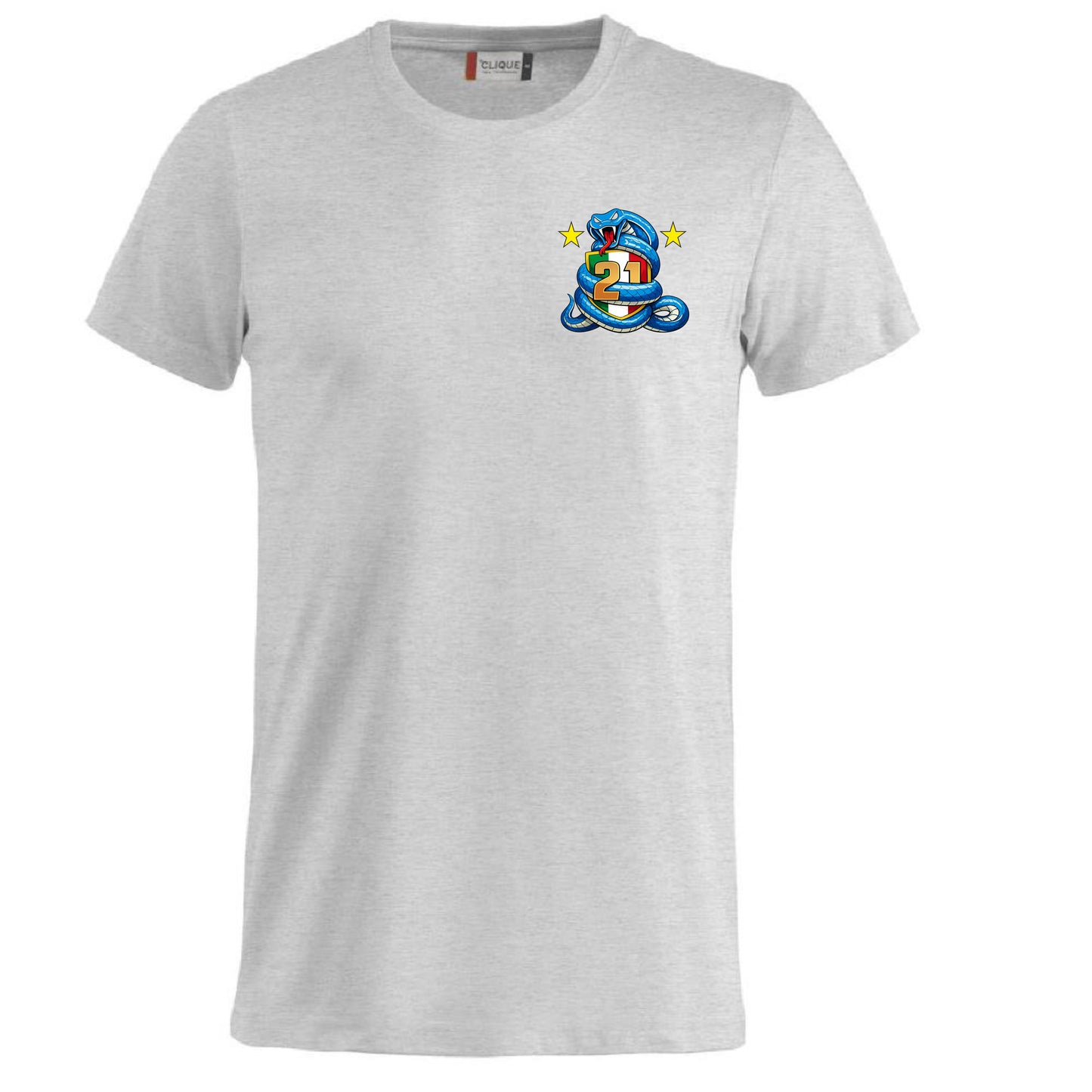 T-Shirt Neroazzurri Campioni d’Italia 2025/2026 –  21 Scudetti 100% Cotone  – PS 27431-INT-09