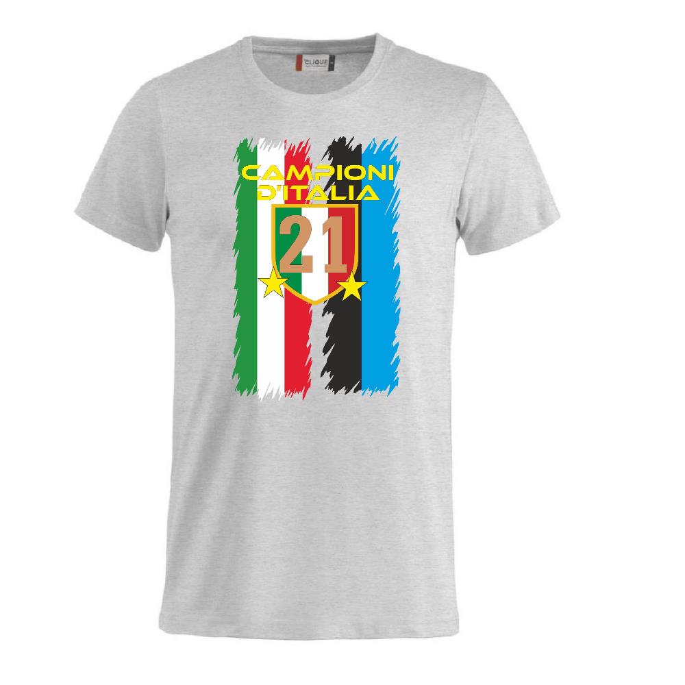 T-Shirt Calcio Inter Campioni d’Italia 2025/26 – 21 Scudetti 2 Stelle – PS 27431-INT-06