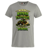 T-Shirt Nonno Russi Come Un Trattore Ma Ti Voglio Bene Piu' Del Rumore – Maglietta Personalizzabile PS 27431-A-146