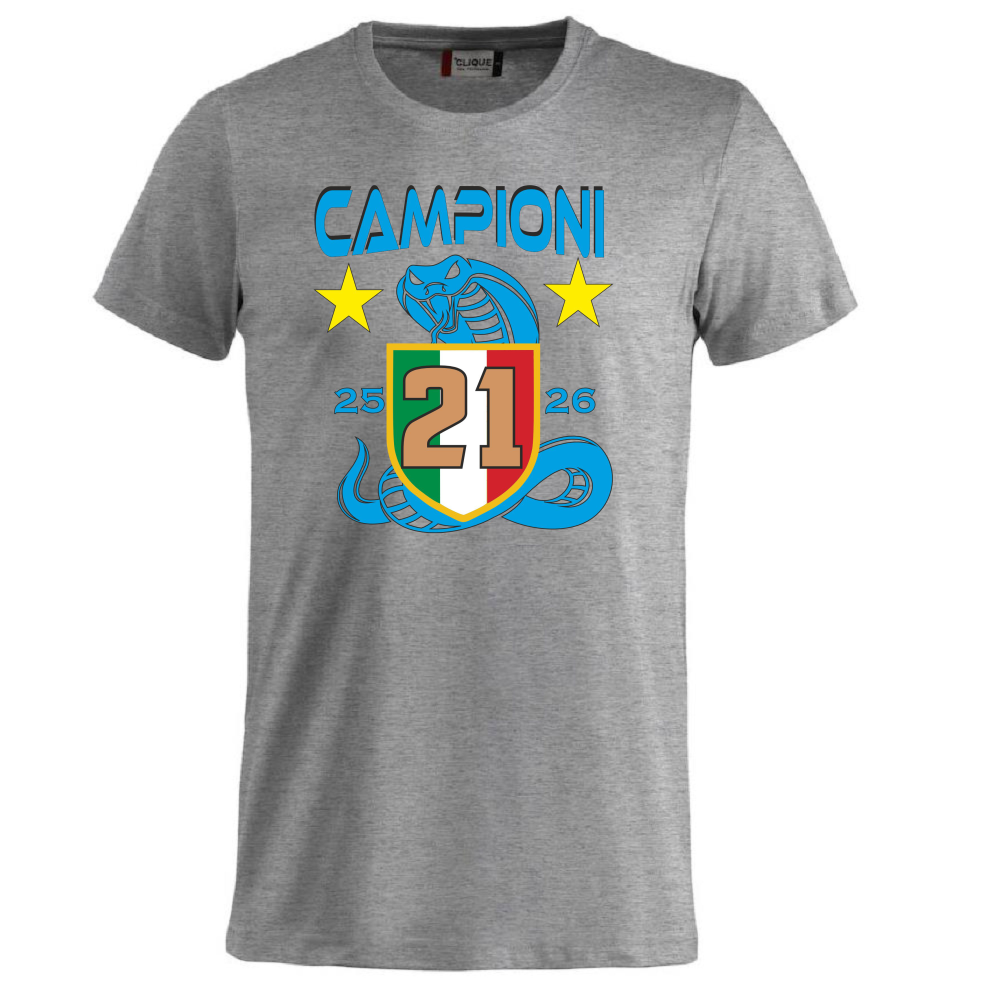T-Shirt Inter Campione d’Italia 2025/2026 –  21 Scudetti Biscione  – PS 27431-INT-08