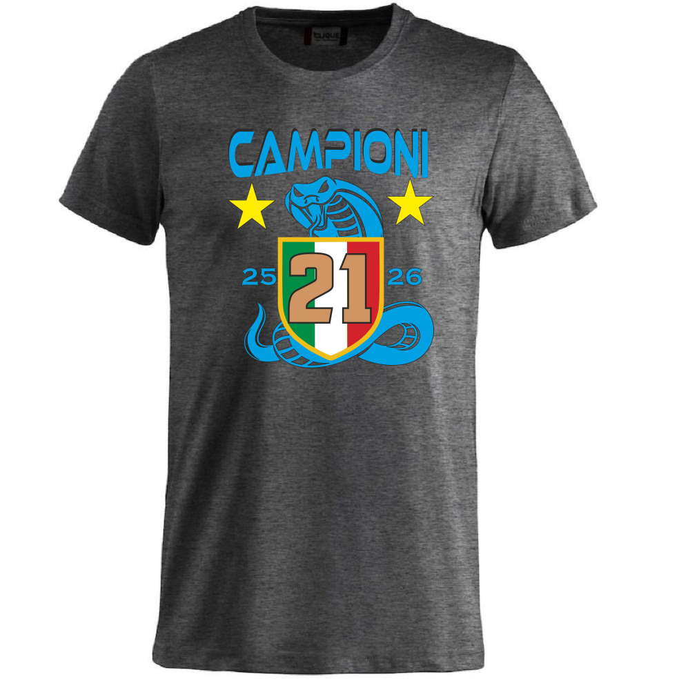 T-Shirt Inter Campione d’Italia 2025/2026 –  21 Scudetti Biscione  – PS 27431-INT-08