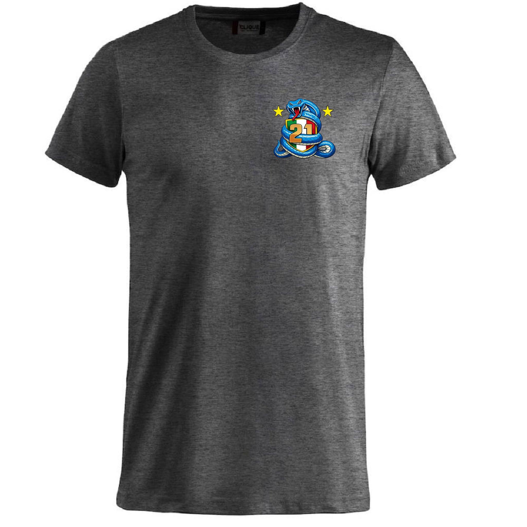 T-Shirt Neroazzurri Campioni d’Italia 2025/2026 –  21 Scudetti 100% Cotone  – PS 27431-INT-09