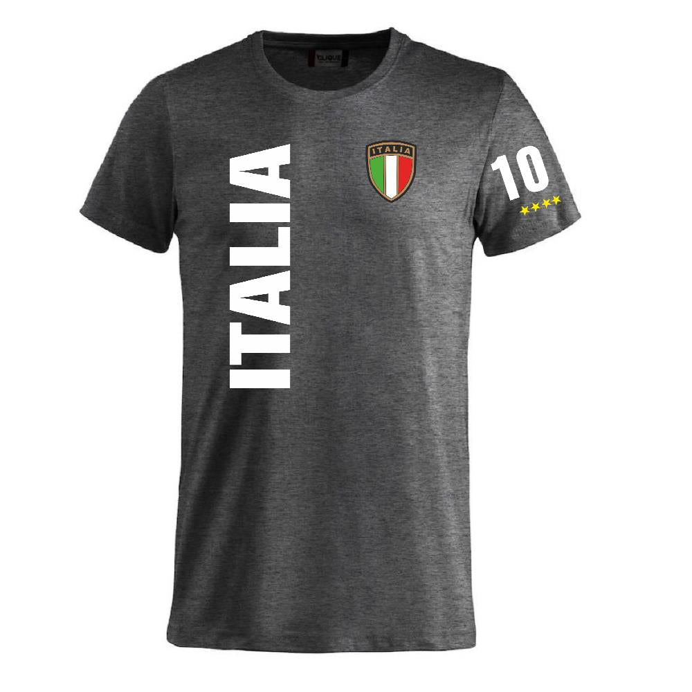 T-Shirt Italia In Cotone Personalizzabile con Nome e Numero PS 27431-A126