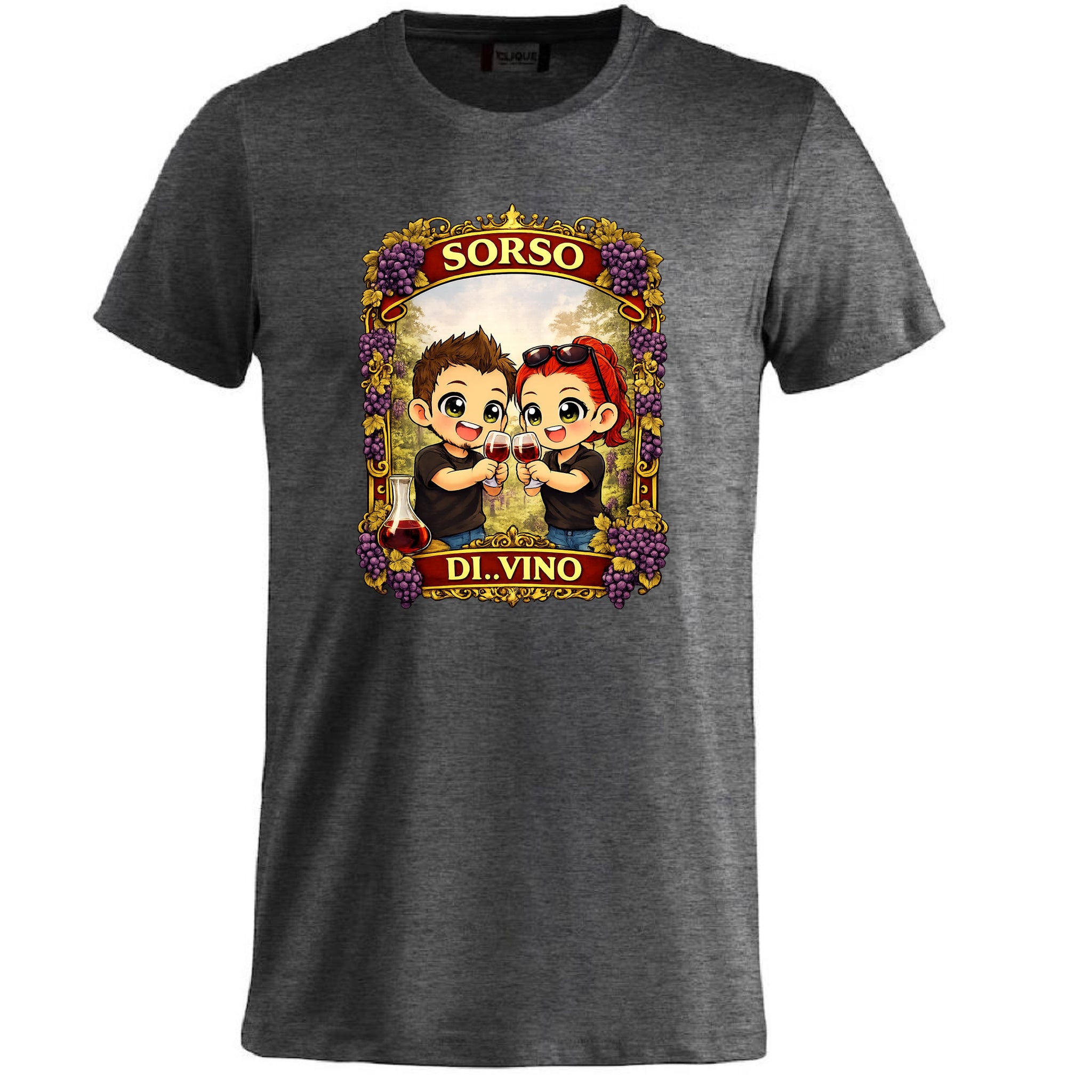 T-Shirt Divertente “Sorso di Vino” Personalizzabile con Nome – Idea Regalo per Amanti del Vino – PS 27431-A-142 PRS