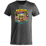 T-Shirt Addio al Celibato Bachelor Party Crew No Rules All Fun Personalizzabile con Nome PS 27431-A-40