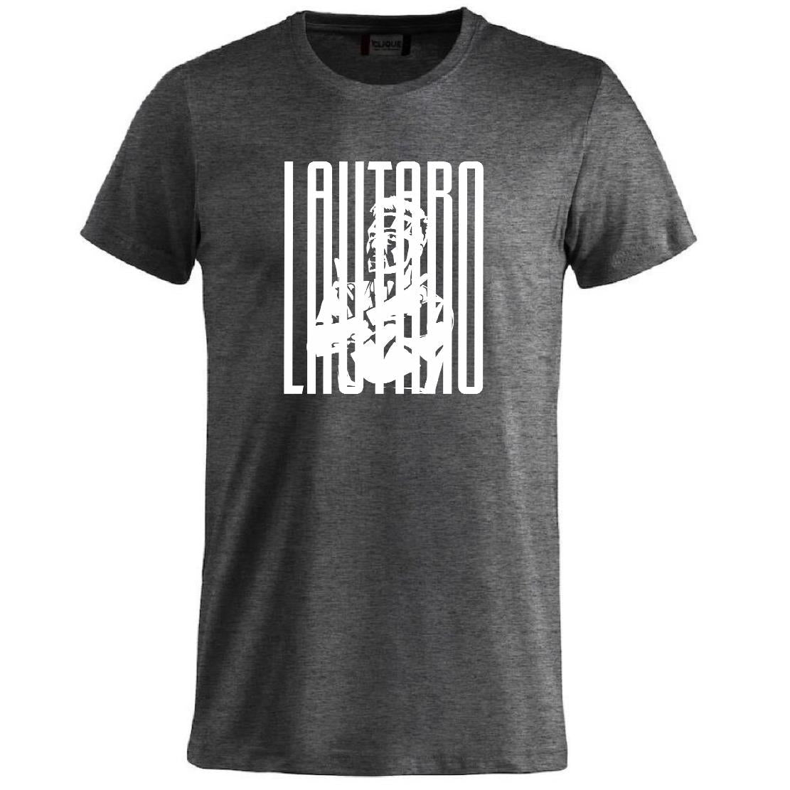 T-Shirt Lautaro Martinez Magliette Tifosi Interisti Maglietta in Cotone Abbigliamento Calcio PS 27431-A033
