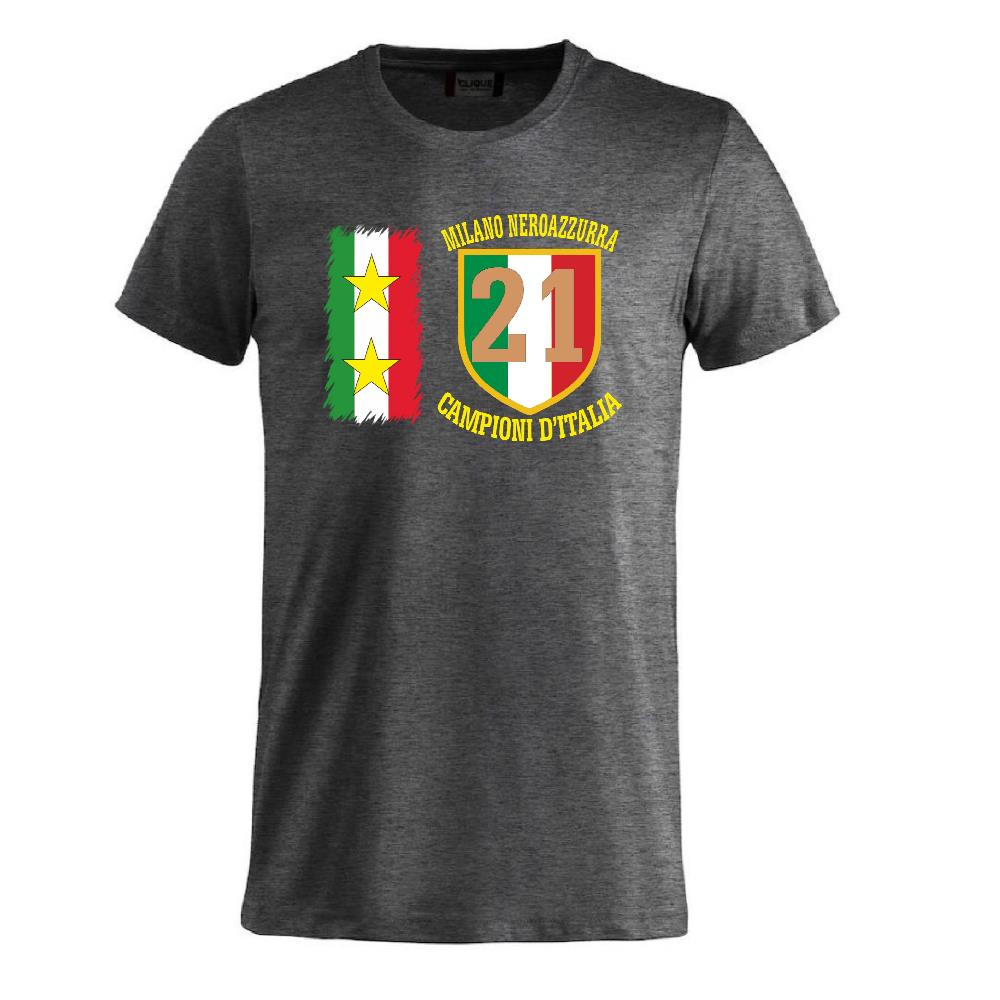T-Shirt Calcio Inter Campioni d’Italia Serie A – 21 Scudetti Seconda Stella – PS 27431-A068