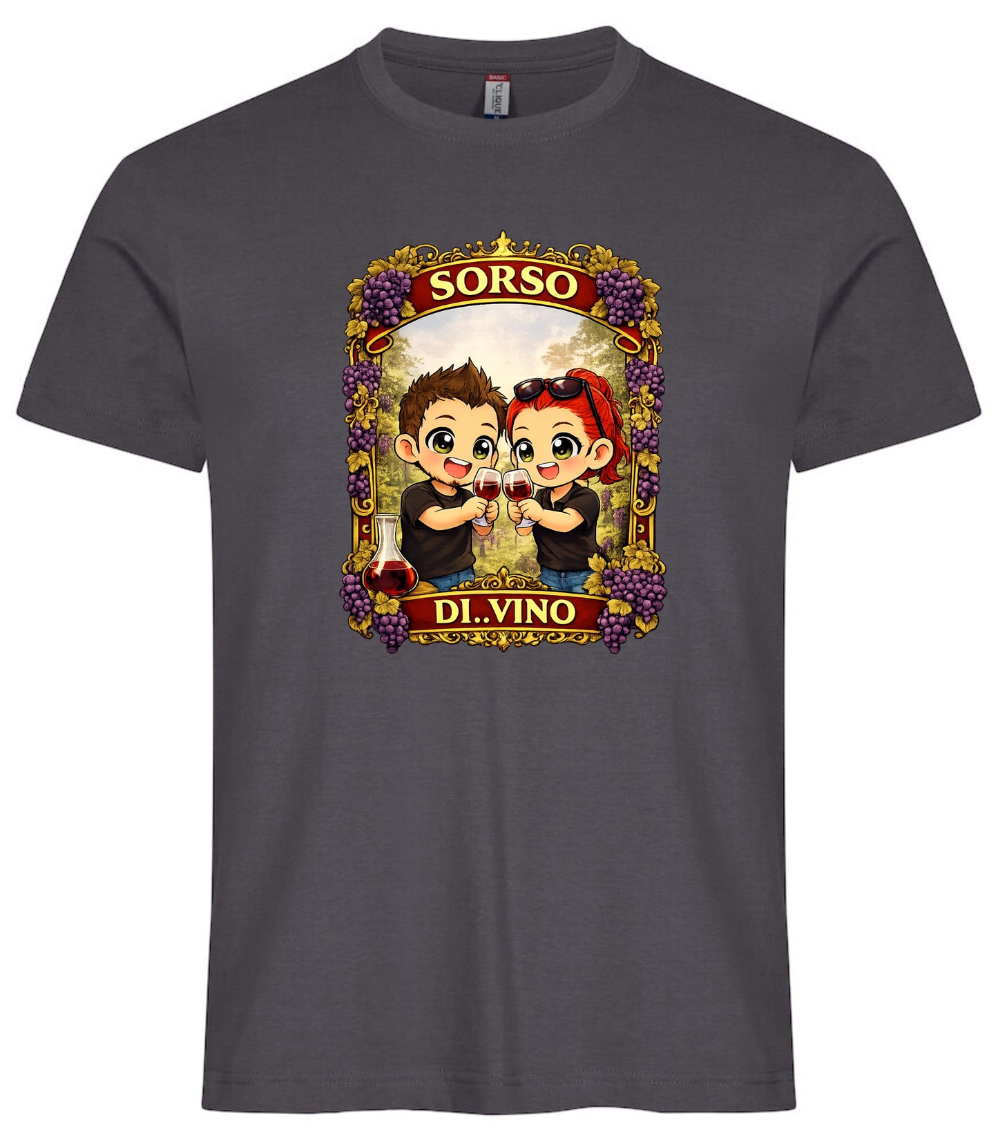 T-Shirt Divertente “Sorso di Vino” Personalizzabile con Nome – Idea Regalo per Amanti del Vino – PS 27431-A-142 PRS