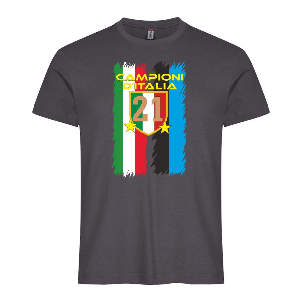 T-Shirt Calcio Inter Campioni d’Italia 2025/26 – 21 Scudetti 2 Stelle – PS 27431-INT-06