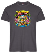 T-Shirt Addio al Celibato Bachelor Party Crew No Rules All Fun Personalizzabile con Nome PS 27431-A-40