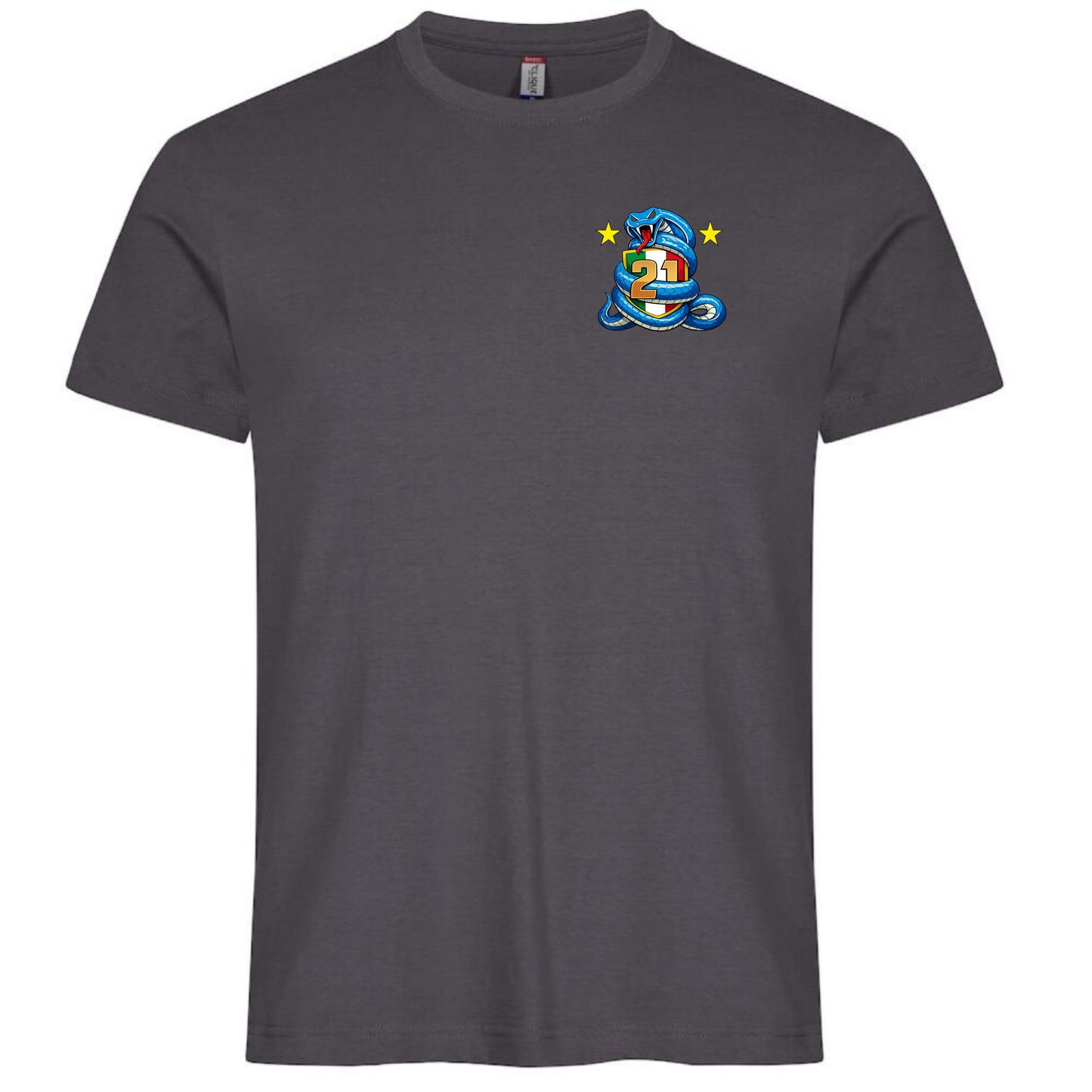 T-Shirt Neroazzurri Campioni d’Italia 2025/2026 –  21 Scudetti 100% Cotone  – PS 27431-INT-09