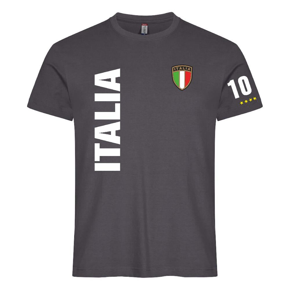 T-Shirt Italia In Cotone Personalizzabile con Nome e Numero PS 27431-A126