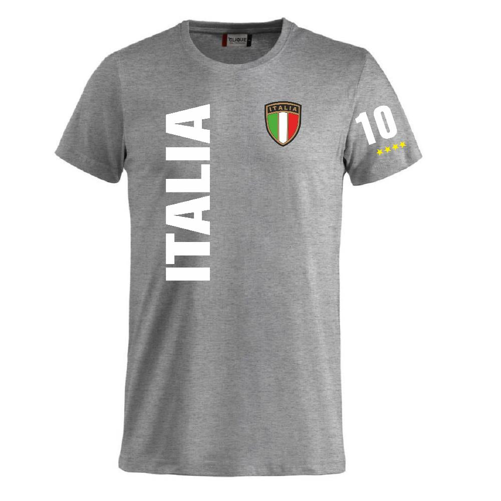 T-Shirt Italia In Cotone Personalizzabile con Nome e Numero PS 27431-A126