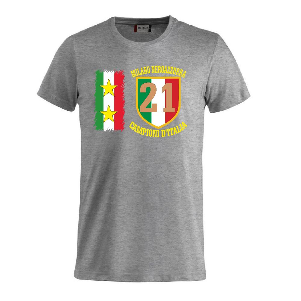 T-Shirt Calcio Inter Campioni d’Italia Serie A – 21 Scudetti Seconda Stella – PS 27431-A068