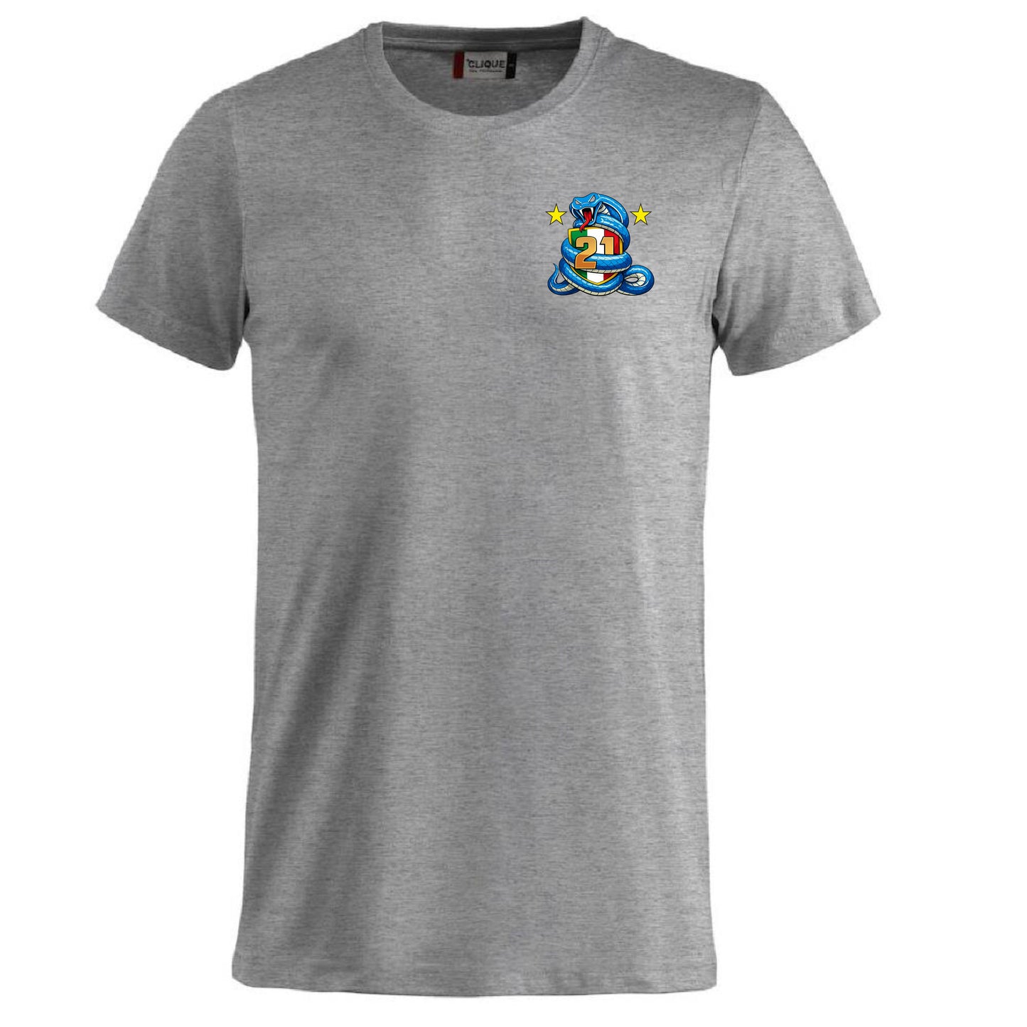 T-Shirt Neroazzurri Campioni d’Italia 2025/2026 –  21 Scudetti 100% Cotone  – PS 27431-INT-09