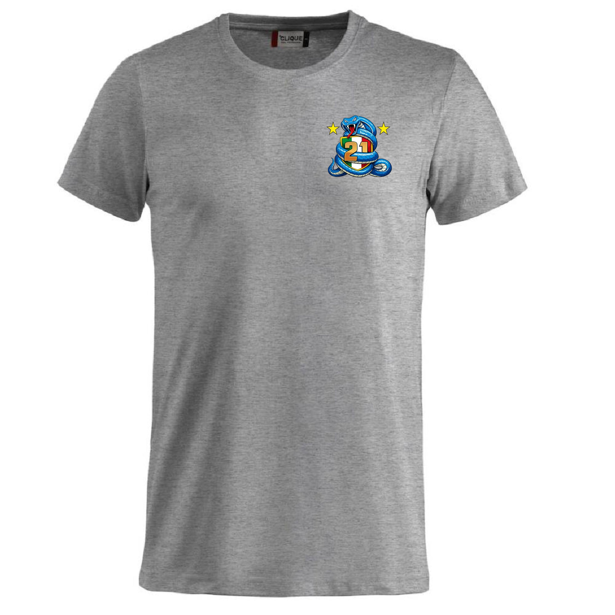 T-Shirt Neroazzurri Campioni d’Italia 2025/2026 –  21 Scudetti 100% Cotone  – PS 27431-INT-09