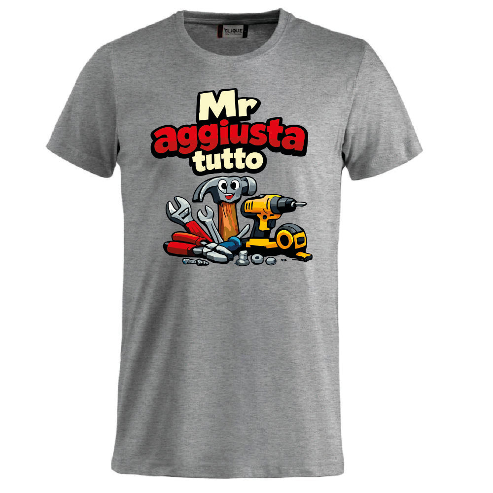 T-Shirt Personalizzabile Uomo “Mr Aggiusta Tutto” – Idea Regalo – PS 27431-A142