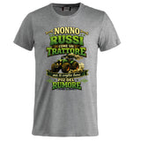 T-Shirt Nonno Russi Come Un Trattore Ma Ti Voglio Bene Piu' Del Rumore – Maglietta Personalizzabile PS 27431-A-146