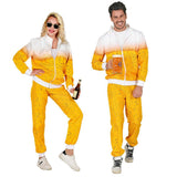 Costume di Carnevale Anni 80 Tuta Birra – Giacca e Pantaloni – PS 10175