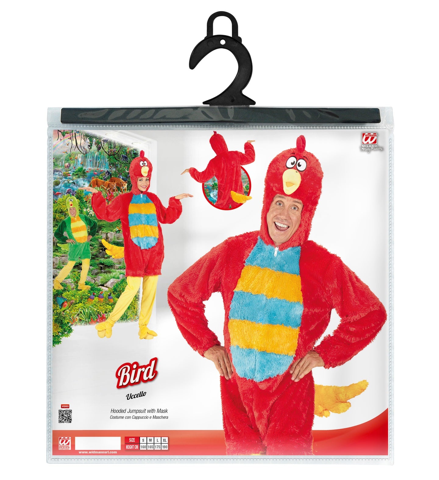 Costume Carnevale Travestimento Uccello in Caldo Peluche – Unisex – Widmann – PS 26091