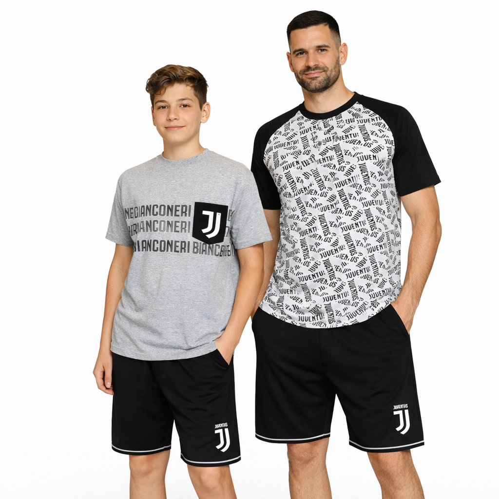 Pigiama Juventus Ragazzo Adulto T-Shirt + Pantaloncini – Personalizzabile – PS 30064