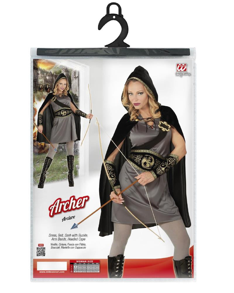 Costume di Carnevale Donna Arciere Medioevale – PS 26228