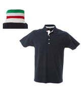 Polo da Uomo Riccione Personalizzabile JRC a Manica Corta con Tricolore Italia Sul Collo  – Cod. 31155