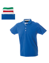 Polo da Uomo Riccione Personalizzabile JRC a Manica Corta con Tricolore Italia Sul Collo  – Cod. 31155