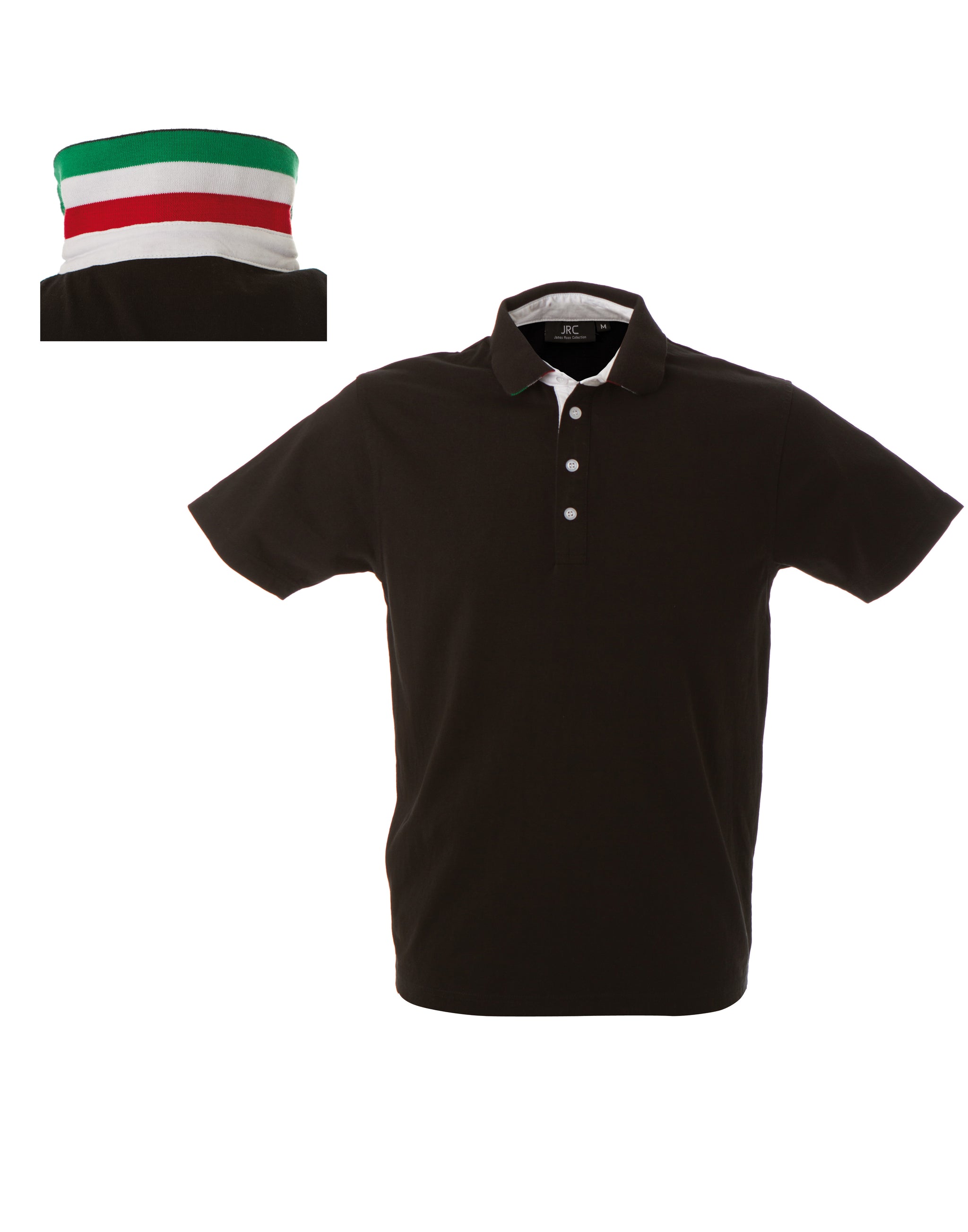 Polo da Uomo Riccione Personalizzabile JRC a Manica Corta con Tricolore Italia Sul Collo  – Cod. 31155