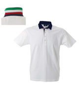 Polo da Uomo Riccione Personalizzabile JRC a Manica Corta con Tricolore Italia Sul Collo  – Cod. 31155