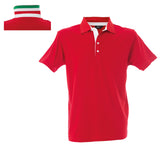 Polo da Uomo Riccione Personalizzabile JRC a Manica Corta con Tricolore Italia Sul Collo  – Cod. 31155