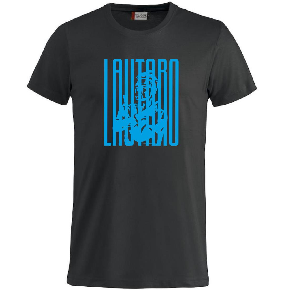T-Shirt Lautaro Martinez Magliette Tifosi Interisti Maglietta in Cotone Abbigliamento Calcio PS 27431-A033