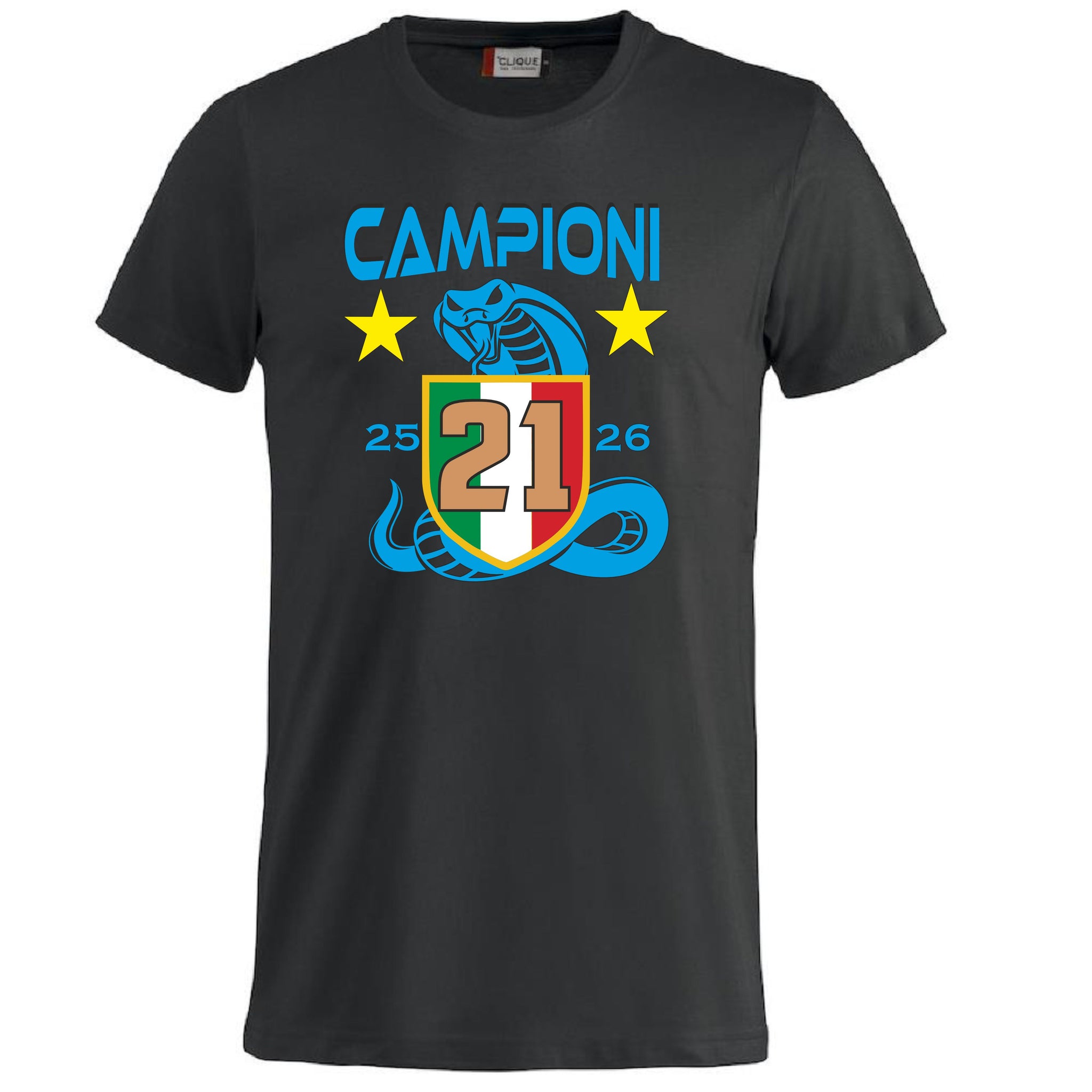 T-Shirt Inter Campione d’Italia 2025/2026 –  21 Scudetti Biscione  – PS 27431-INT-08