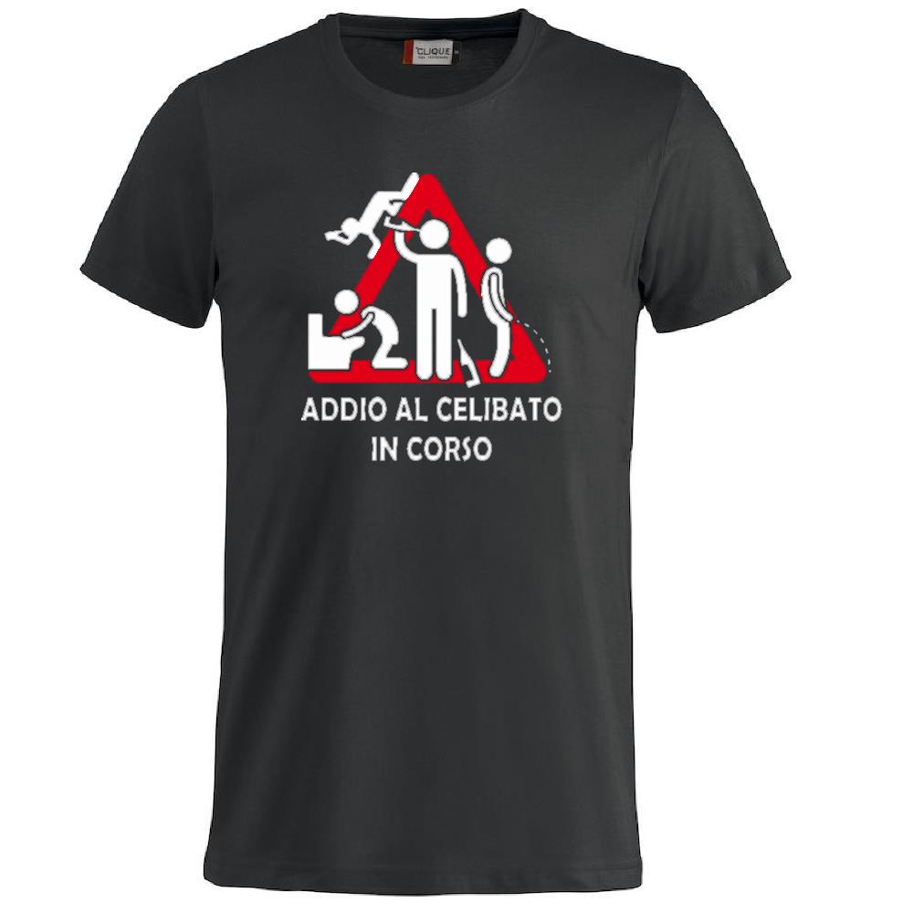 T-Shirt Addio al Celibato In Corso , Dietro  “Attenzione Ubriachi” – Maglietta Divertente con Doppia Stampa Fronte/Retro – PS 27431 - A071