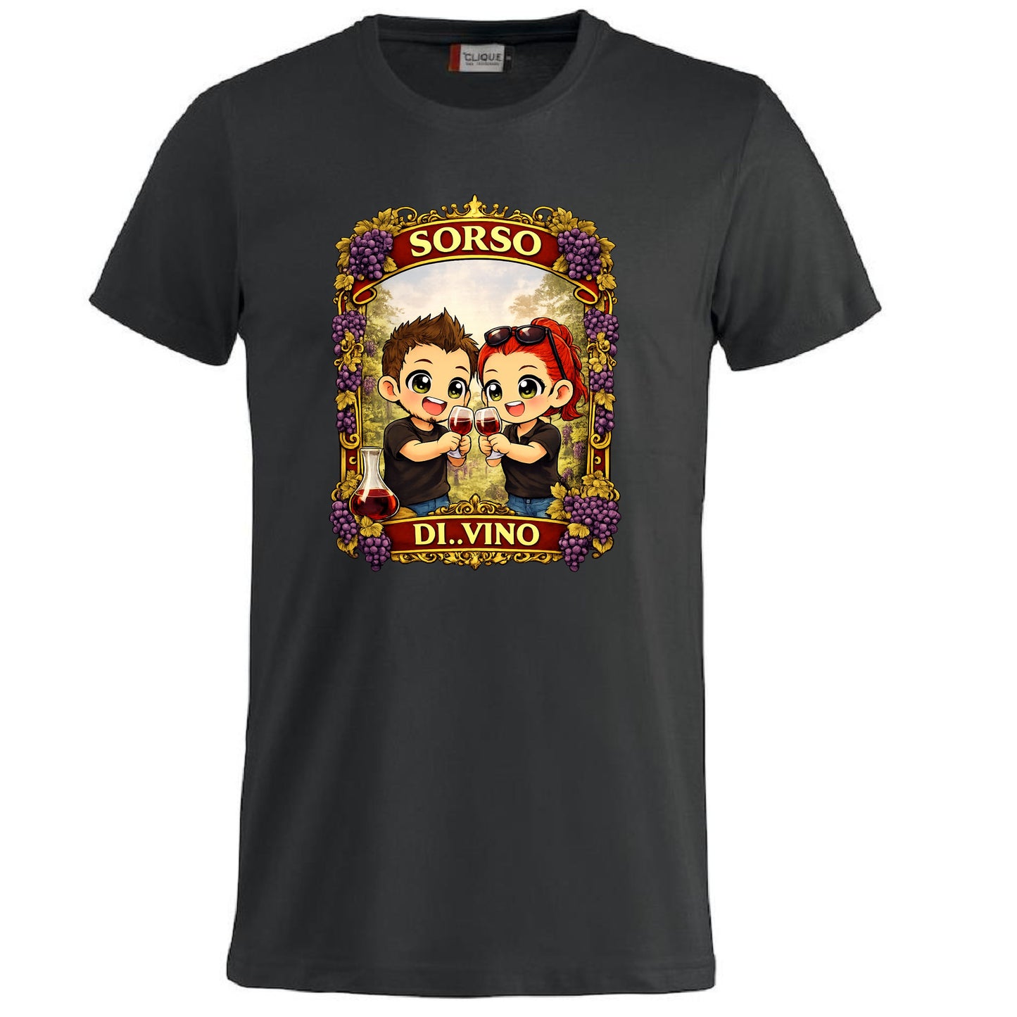 T-Shirt Divertente “Sorso di Vino” Personalizzabile con Nome – Idea Regalo per Amanti del Vino – PS 27431-A-142 PRS