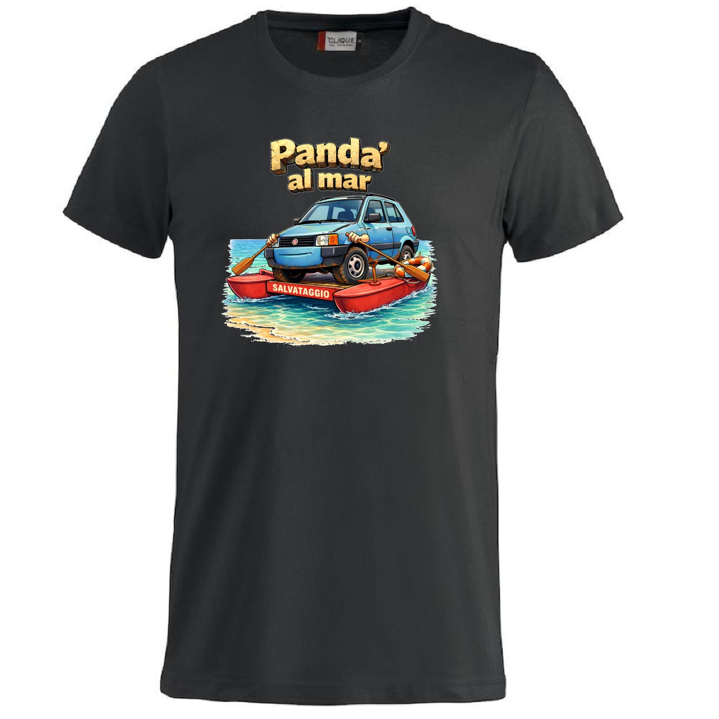 T-Shirt Simpatica “Panda al Mar, Panda’ in Muntagna” – Idea Regalo Divertente – PS 27431-A-141 PRS