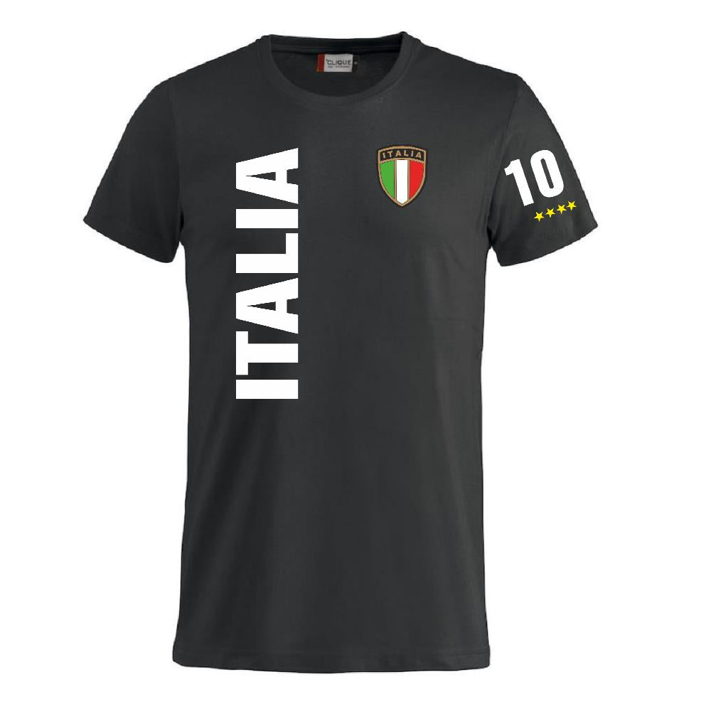 T-Shirt Italia In Cotone Personalizzabile con Nome e Numero PS 27431-A126