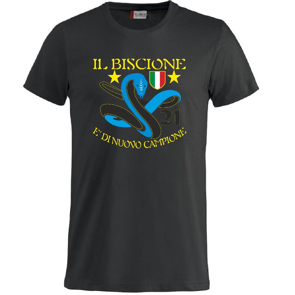 T-Shirt Calcio Inter Biscione Campioni d’Italia 25/26 – 21 Scudetti – PS 27431-INT-02