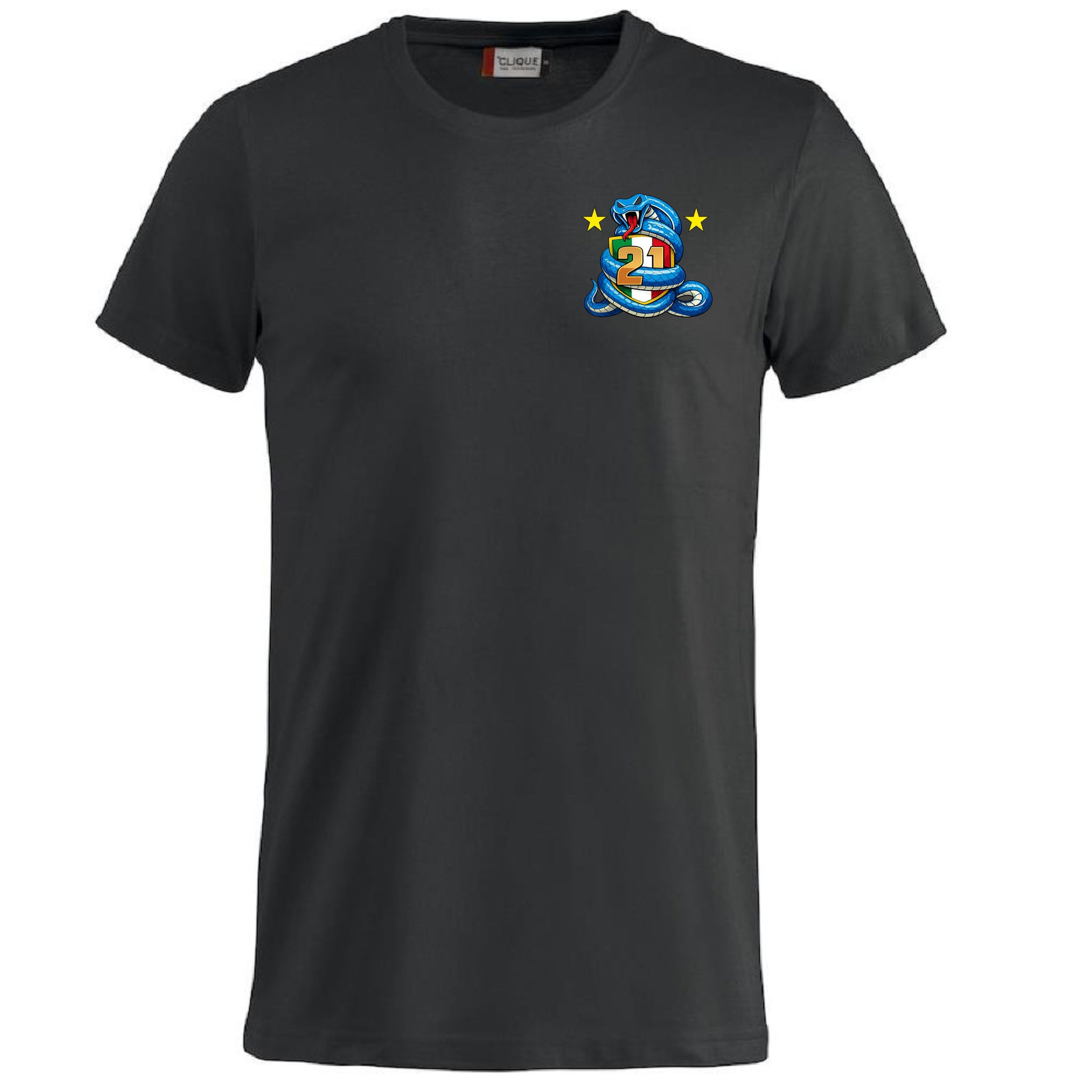 T-Shirt Neroazzurri Campioni d’Italia 2025/2026 –  21 Scudetti 100% Cotone  – PS 27431-INT-09