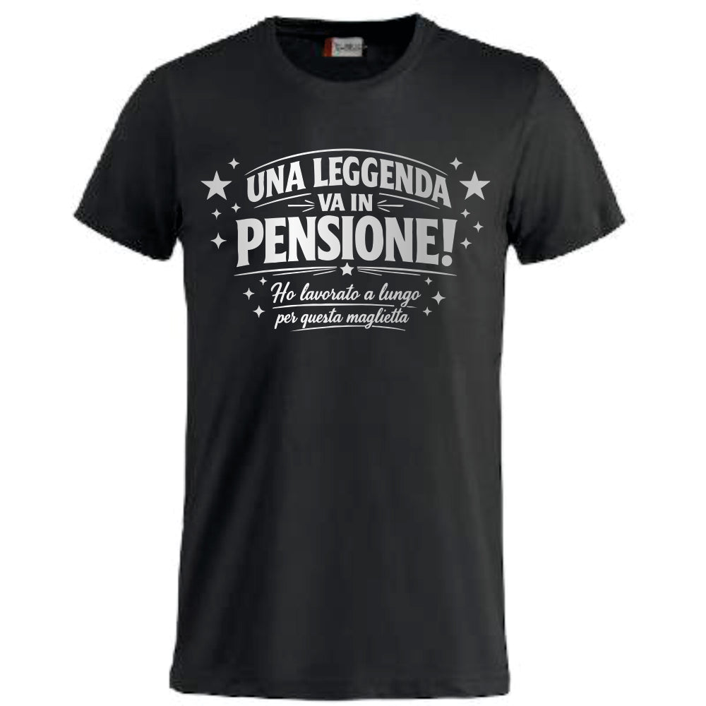 T-Shirt Personalizzabile “Una Leggenda va in pensione” – Personalizzabile con Nome – PS 27431-A-144