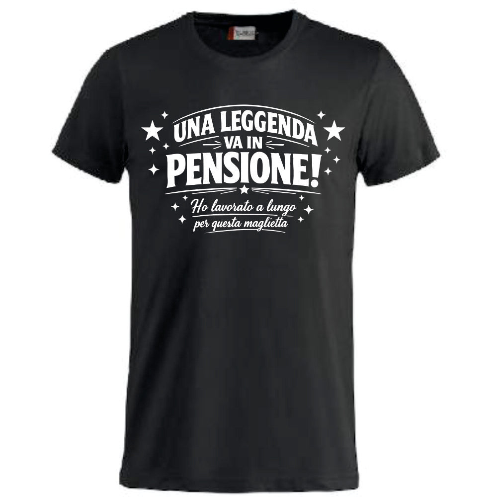 T-Shirt Personalizzabile “Una Leggenda va in pensione” – Personalizzabile con Nome – PS 27431-A-144