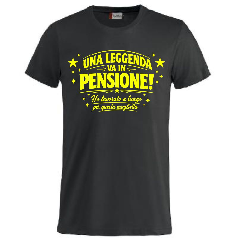 T-Shirt Personalizzabile “Una Leggenda va in pensione” – Personalizzabile con Nome – PS 27431-A-144