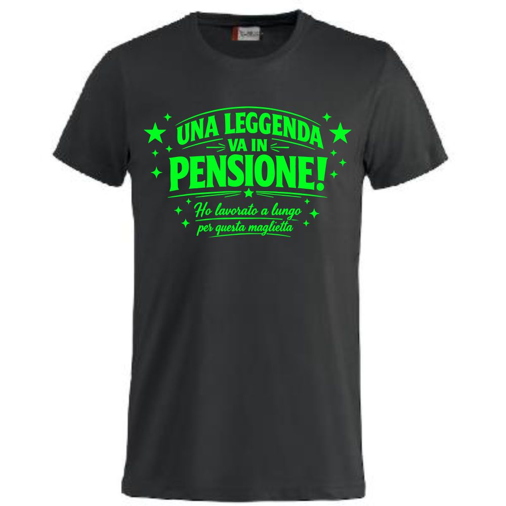 T-Shirt Personalizzabile “Una Leggenda va in pensione” – Personalizzabile con Nome – PS 27431-A-144