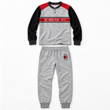 Pigiama Milan Lungo 100% Cotone Garzato Serafino Homewear Personalizzabile – PS 40660-BS