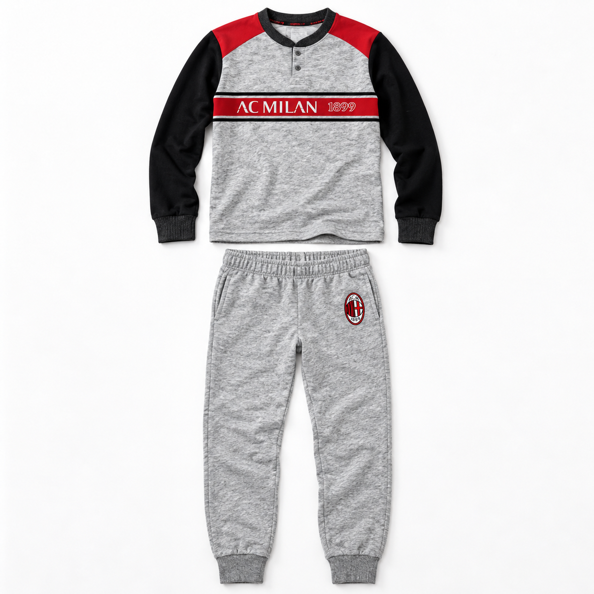Pigiama Milan Lungo 100% Cotone Garzato Serafino Homewear Personalizzabile – PS 40660-BS