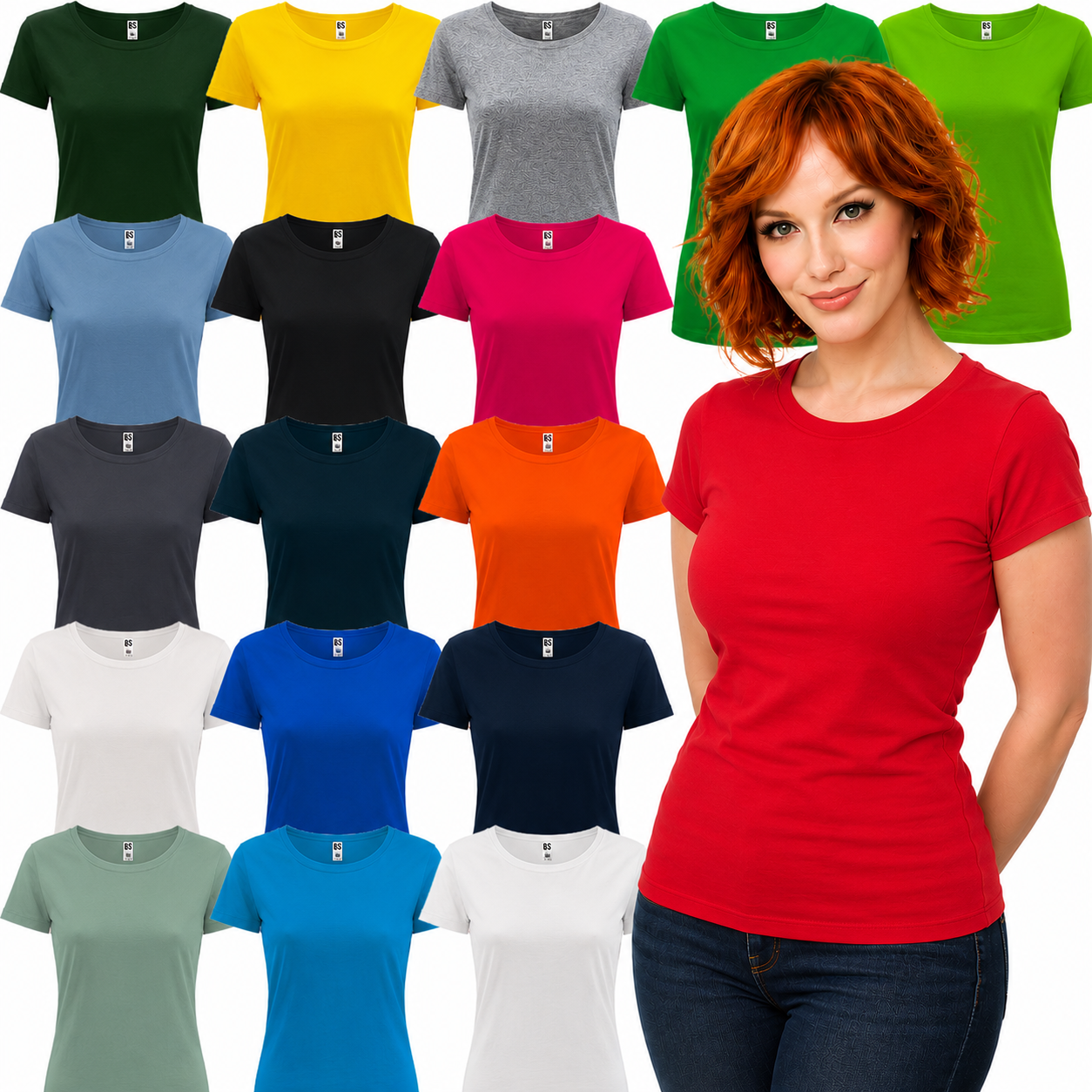 T-Shirt Evolution Women Manica Corta BS Black Spider Maglietta Donna Personalizzabile PS 33744-BS