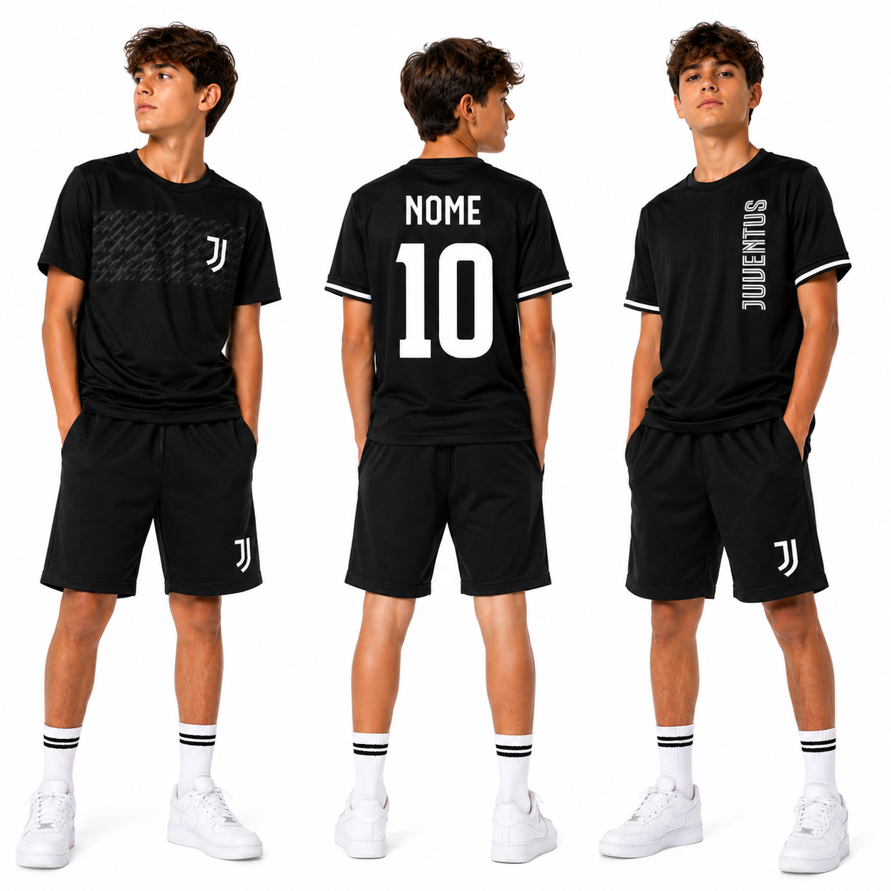 Pigiama Corto Ragazzo Juventus – Prodotto Ufficiale Personalizzabile  – PS 46699